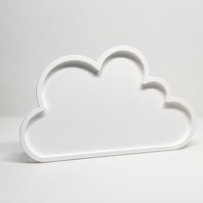Suporte decorativo em forma de nuvem branco