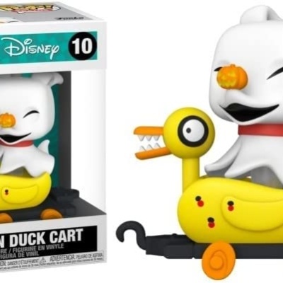 Figura Funko Pop! Disney Zero em carrinho de pato
