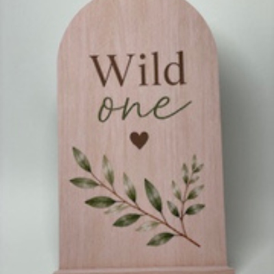 Placa Wild One imitar Madeira