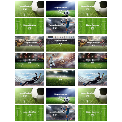 Miniaturas de imagens relacionadas com futebol com texto 'Tiago Santos 8*8'