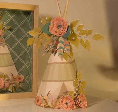 Difusor de aromas decorativo com flores e folhas artificiais em tons rosa e amarelo