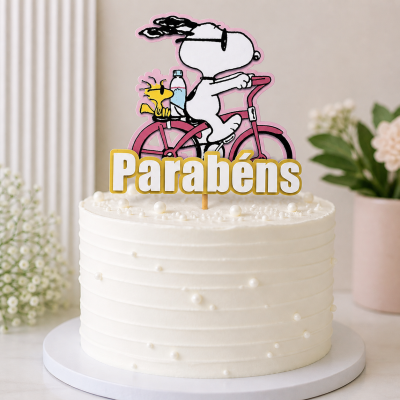 Topo de Bolo Snoopy