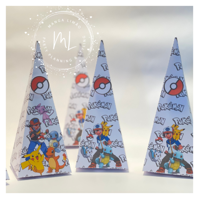 Tendas de papel decoradas com tema Pokémon