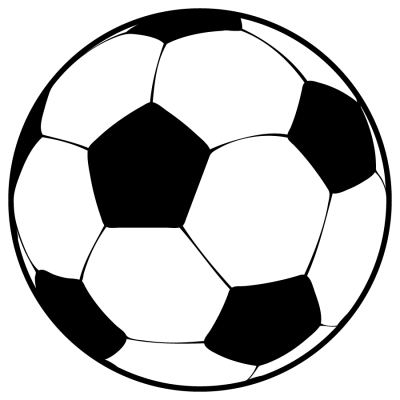 Bola de futebol preta e branca com padrão hexagonal