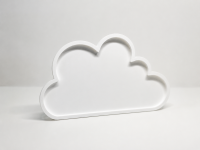 Suporte decorativo em forma de nuvem branco