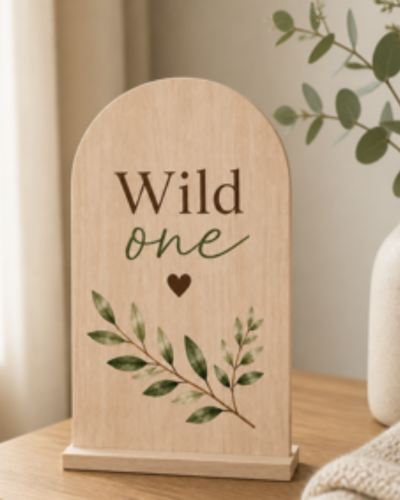 Placa Imitar Madeira Wild One para Decoração