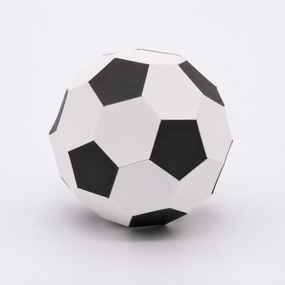 Bola de futebol de papel para decoração de festas