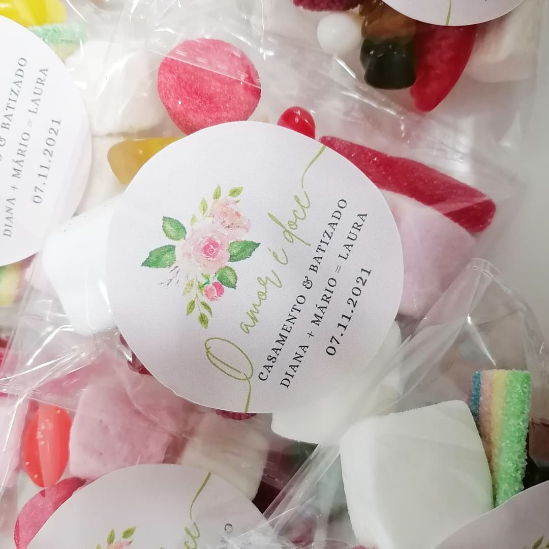 Saquinhos de Gomas para crian&ccedil;as casamento
