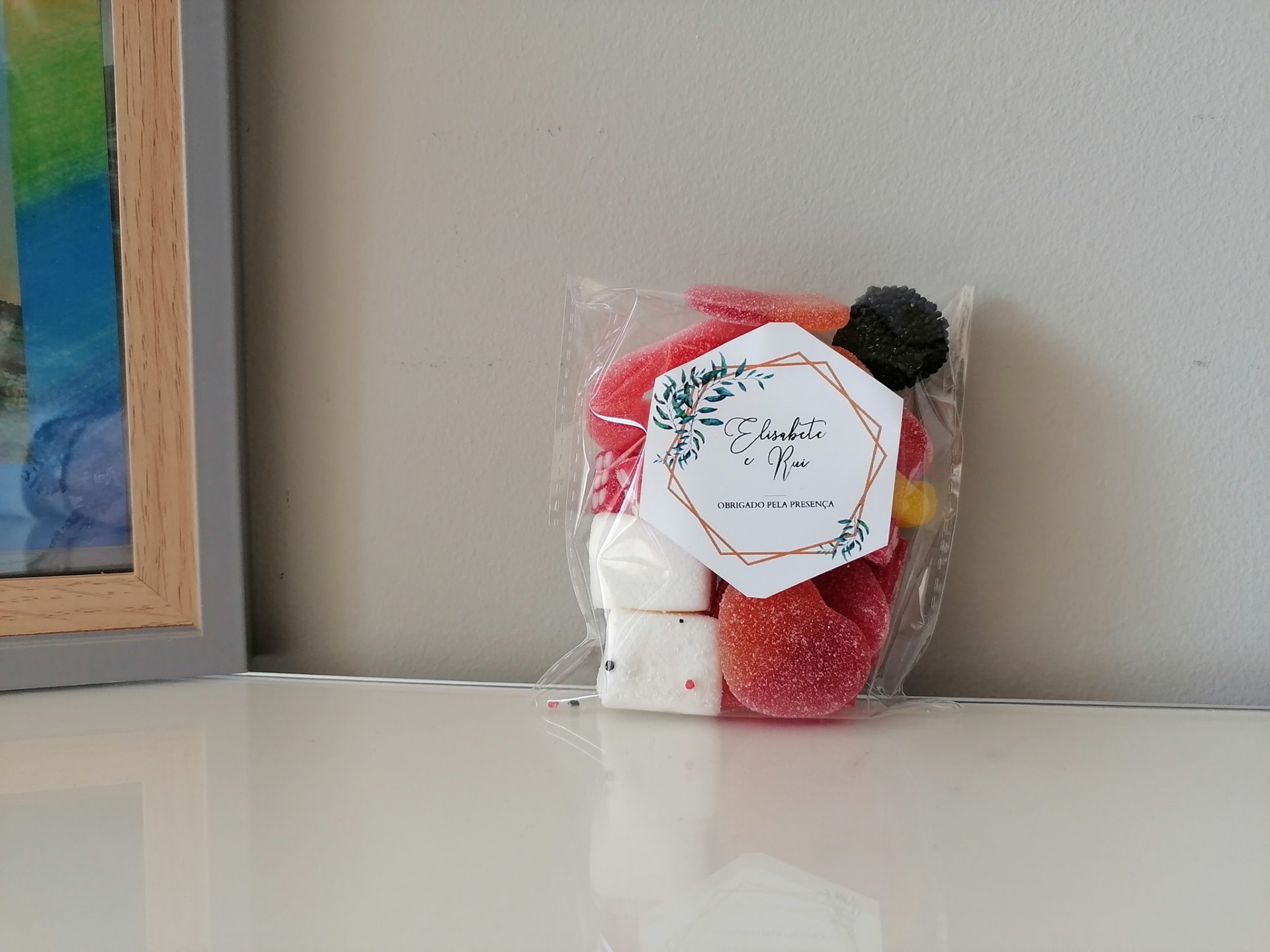 Saquinhos de Gomas Lembran&ccedil;as de Casamento