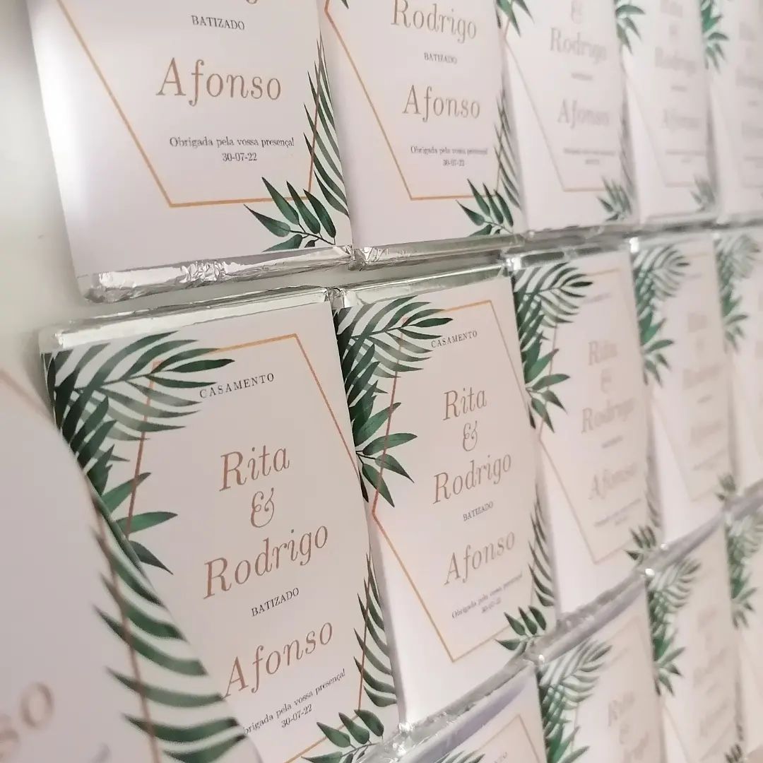 Lembran&ccedil;as de Casamento Natureza Geometrico Chocolates