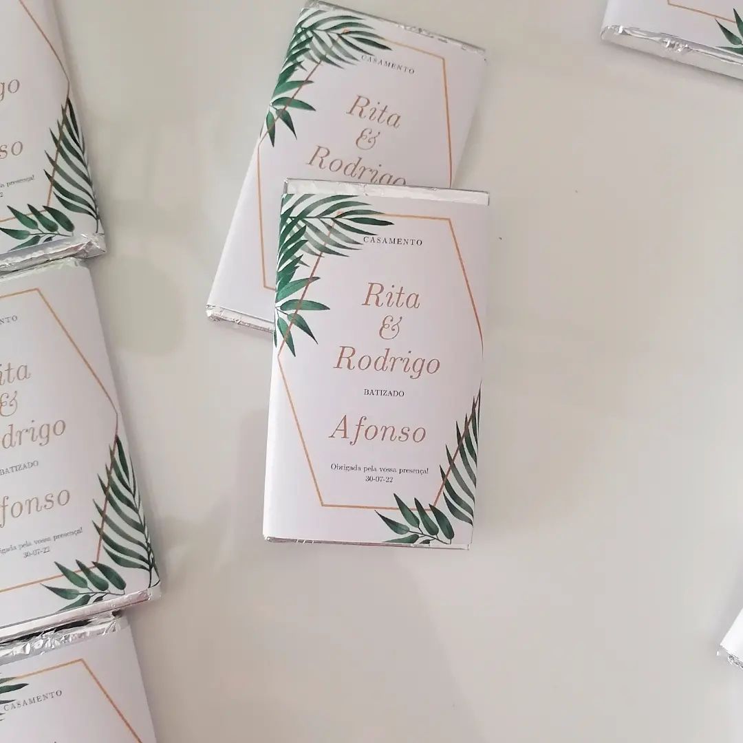 Lembran&ccedil;as de Casamento Natureza Geometrico Chocolates