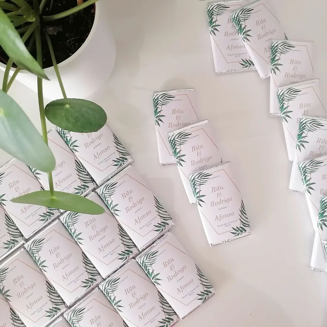 Lembran&ccedil;as de Casamento Natureza Geometrico Chocolates