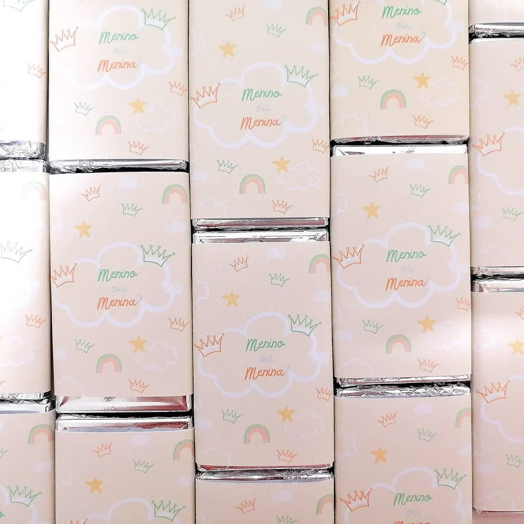 lembran&ccedil;as personalizadas em chocolate para babyshower