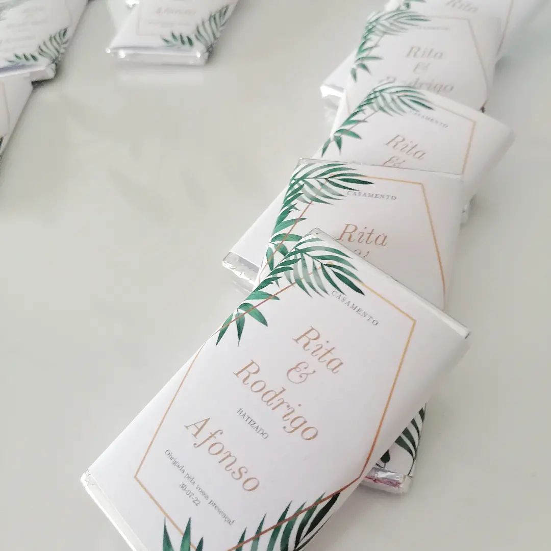 Lembran&ccedil;as de Casamento Natureza Geometrico Chocolates