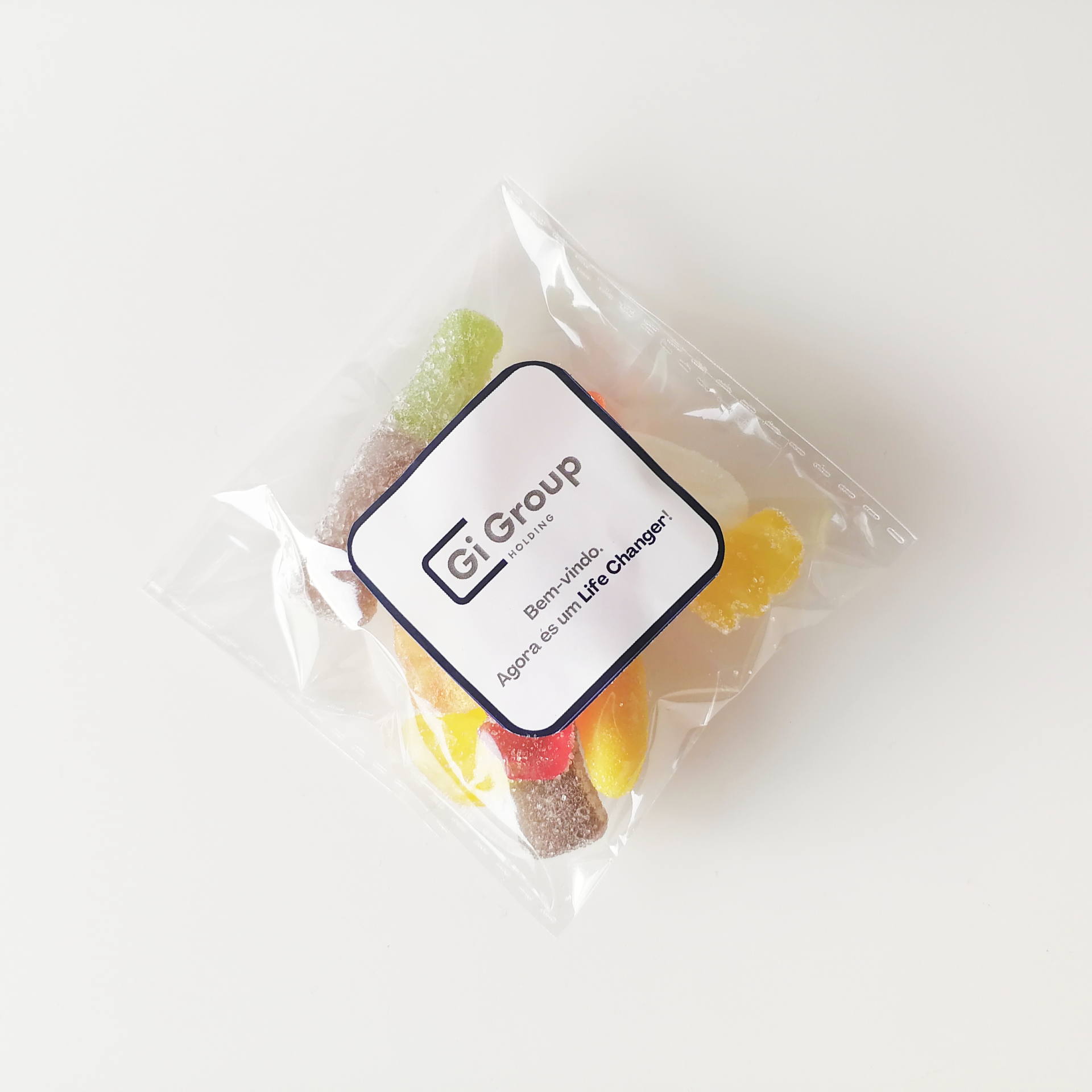 Sacos de gomas personalizados para empresas