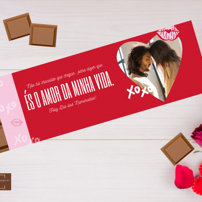 Chocolate&#x20;Gigante&#x20;&#x00C9;s&#x20;o&#x20;Amor&#x20;da&#x20;Minha&#x20;Vida&#x20;-&#x20;Personalizado&#x20;com&#x20;foto