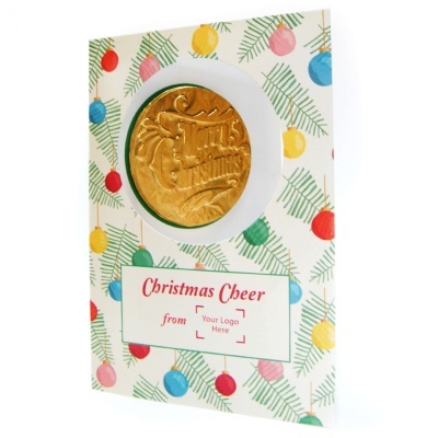 Postal&#x20;de&#x20;Natal&#x20;personalizado&#x20;com&#x20;Moeda&#x20;de&#x20;Chocolate&#x20;Mini&#x20;ou&#x20;Gigante