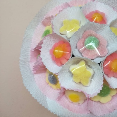 Bouquet&#x20;de&#x20;Gomas&#x20;Floral&#x20;em&#x20;Tons&#x20;Pastel&#x20;&#x2013;&#x20;Presente&#x20;Doce&#x20;e&#x20;Delicado