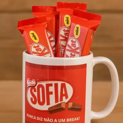 Caneca&#x20;Kit&#x20;Kat&#x00AE;&#x20;Personalizada&#x20;com&#x20;Nome&#x20;e&#x20;Frase&#x20;&#x2B;&#x20;Mini&#x20;Chocolates