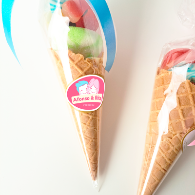 Cone&#x20;de&#x20;Bolacha&#x20;com&#x20;Gomas&#x20;&#x7C;&#x20;Lembran&#x00E7;as&#x20;para&#x20;Festas&#x20;Infantis&#x20;ou&#x20;Crian&#x00E7;as