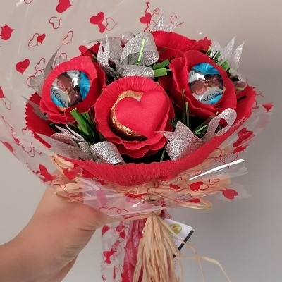 Mini&#x20;Bouquet&#x20;com&#x20;Bombons&#x20;de&#x20;Chocolate&#x20;e&#x20;Pralin&#x00E9;