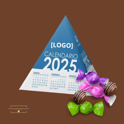 Calend&#x00E1;rio&#x20;Pir&#x00E2;mide&#x20;Personalizado&#x20;com&#x20;Chocolates&#x20;-&#x20;M&#x00ED;nimo&#x20;50&#x20;Unidades