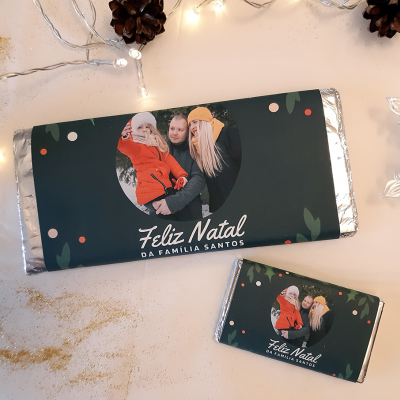  Chocolate Grande de Natal personalizado com Fotografia e nomes!