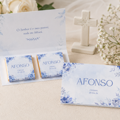 Cart&#x00E3;o&#x20;Libretto&#x20;com&#x20;2&#x20;Napolitanas&#x20;Personalizadas&#x20;para&#x20;Crisma