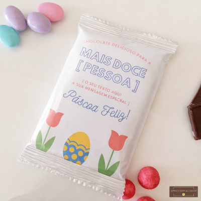 Chocolate&#x20;Grande&#x20;Personalizado&#x20;para&#x20;Namorado,&#x20;Amiga,&#x20;Colega...&#x20;P&#x00E1;scoa&#x20;Feliz