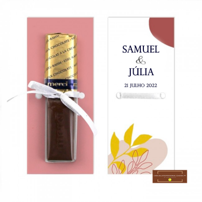 Cart&#x00E3;o&#x20;de&#x20;Agradecimento&#x20;com&#x20;Mini&#x20;Chocolate&#x20;Merci