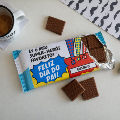 Chocolate&#x20;Pai,&#x20;&#x00C9;s&#x20;o&#x20;Meu&#x20;Super&#x20;Her&#x00F3;i&#x20;Favorito&#x20;-&#x20;Personalizado&#x20;com&#x20;Nome&#x20;do&#x20;Filho&#x2F;a