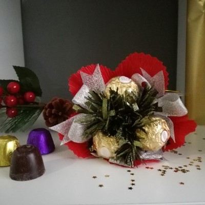 Mini&#x20;Bouquet&#x20;com&#x20;Bombons&#x20;de&#x20;Chocolate&#x20;e&#x20;Pralin&#x00E9;