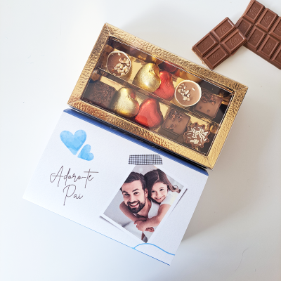 Presente&#x20;Especial&#x20;do&#x20;Pai&#x3A;&#x20;Caixa&#x20;de&#x20;Bombons&#x20;Belga&#x20;personaliz&#x00E1;vel&#x20;com&#x20;Fotografia