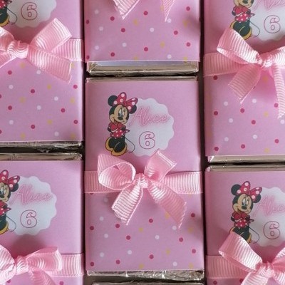 Mini&#x20;Chocolates&#x20;personalizados&#x20;com&#x20;temas&#x20;Disney&#x20;&#x7C;&#x20;Minnie
