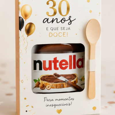 Nutella&#x20;Festa&#x20;Personalizada&#x20;15&#x20;g&#x20;&#x7C;&#x20;Lembran&#x00E7;a&#x20;de&#x20;Anivers&#x00E1;rio&#x20;com&#x20;Colher&#x20;de&#x20;Madeira