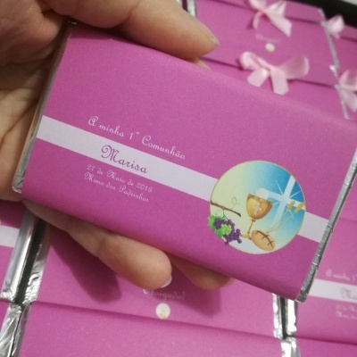 Mini&#x20;Chocolates&#x20;20gr&#x20;com&#x20;design&#x20;personalizado&#x20;para&#x20;Lembran&#x00E7;as&#x20;de&#x20;Comunh&#x00E3;o