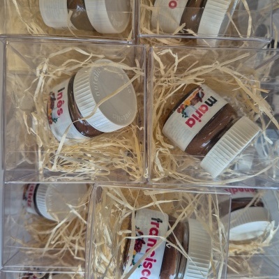 Caixa&#x20;Cubo&#x20;Transparente&#x20;com&#x20;Mini&#x20;Nutella&#x20;Personalizada