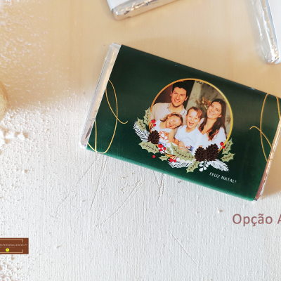10&#x20;Mini&#x20;Tabletes&#x20;de&#x20;Chocolate&#x20;de&#x20;Natal&#x20;personalizadas&#x20;com&#x20;Fotografia