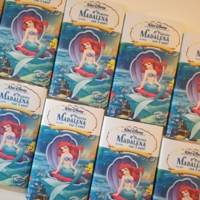 Mini&#x20;Chocolates&#x20;personalizados&#x20;com&#x20;temas&#x20;Disney&#x20;&#x7C;&#x20;Pequena&#x20;Sereia