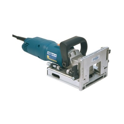 Máquina elétrica para fresar azul com punho preto e partes metálicas