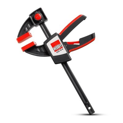 Agarre de aperto BESSEY preto e vermelho com botão vermelho