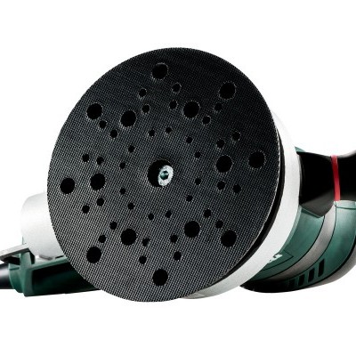 Lixadeira eléctrica verde e preta com base redonda preta e cabo preto