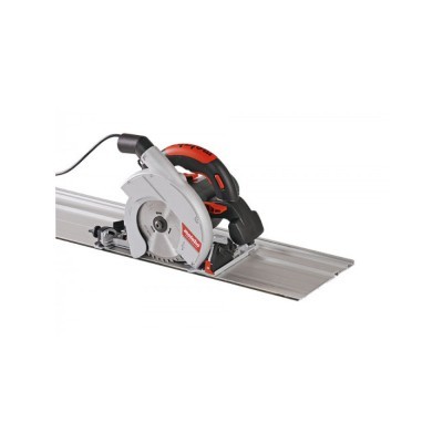 Serra circular elétrica em guia metálica para cortes