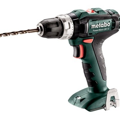 Martelo perfurador sem fio Metabo PowerMaxx SB 12V em fundo branco