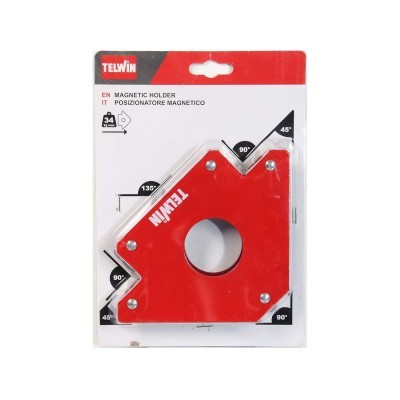 Suporte magnético vermelho TELWIN em embalagem cartão branco e vermelho