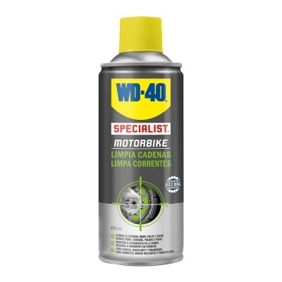WD-40 Specialist Motorbike limpa cadeias em spray com tampa amarela
