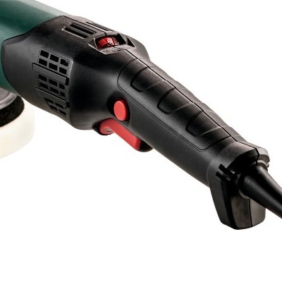 Politriz elétrica preta e verde com disco branco