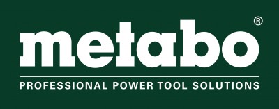 Logótipo Metabo em branco com texto promocional