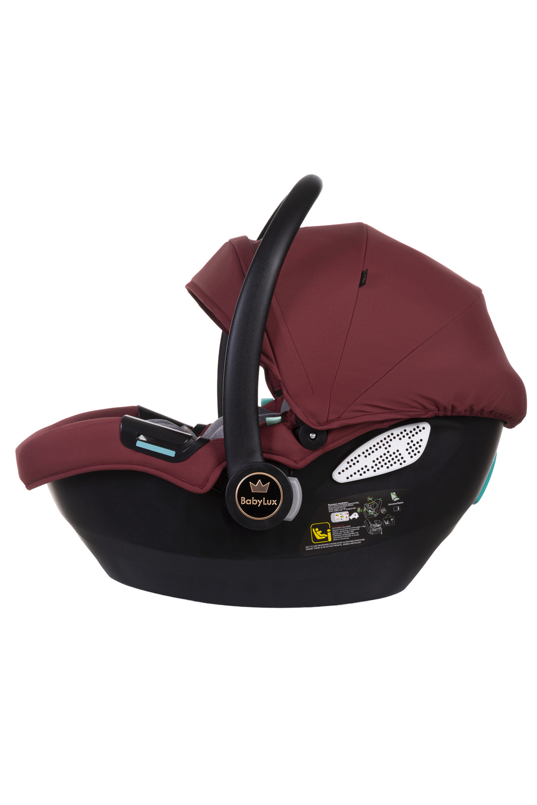 Cadeiras Tiesto R129 ISOFIX Bebé conforto BabyLux vermelho e preto com alça