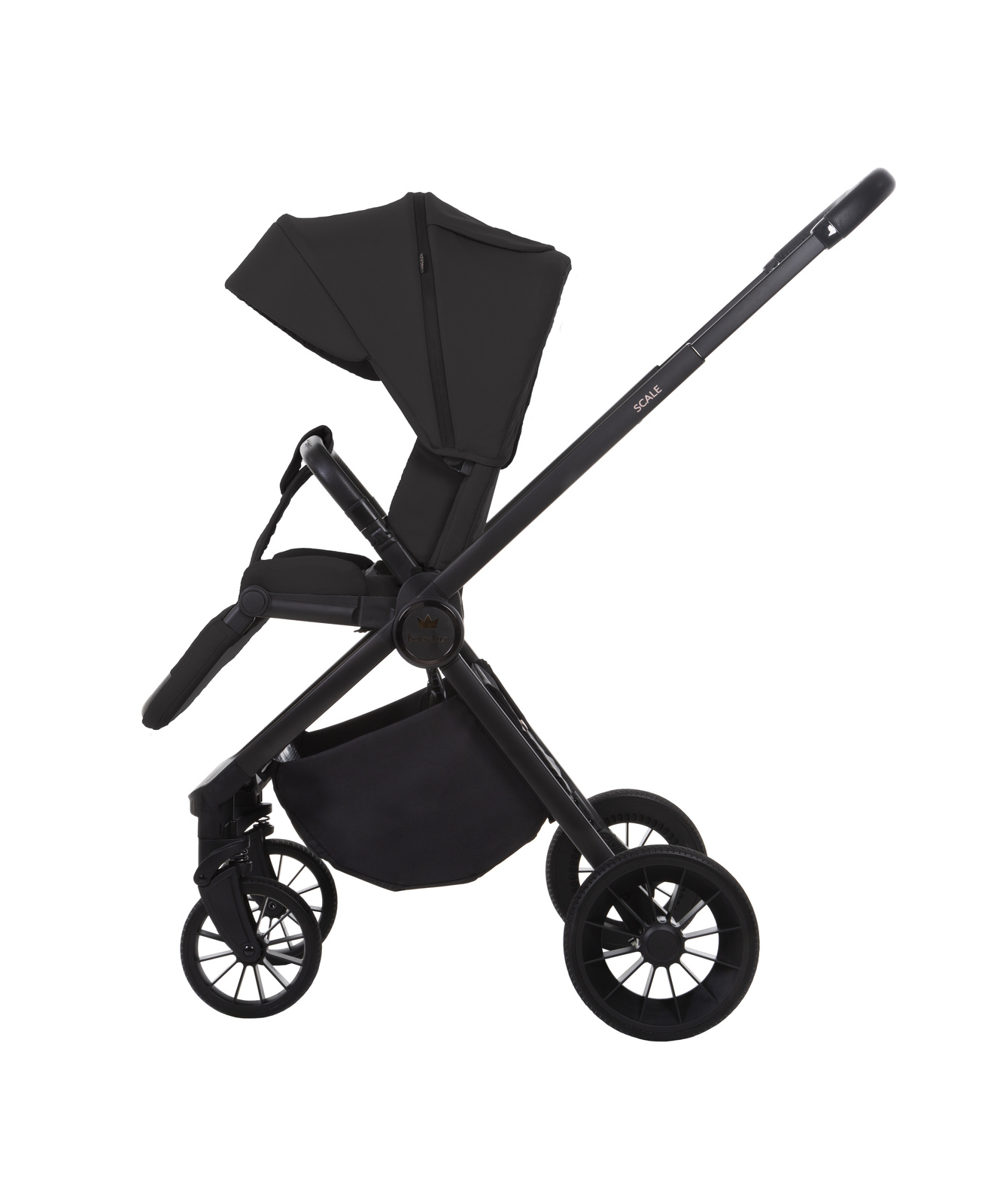 Carrinho de Bebé Scale Onyx Carrinho de bebé preto com rodas grandes
